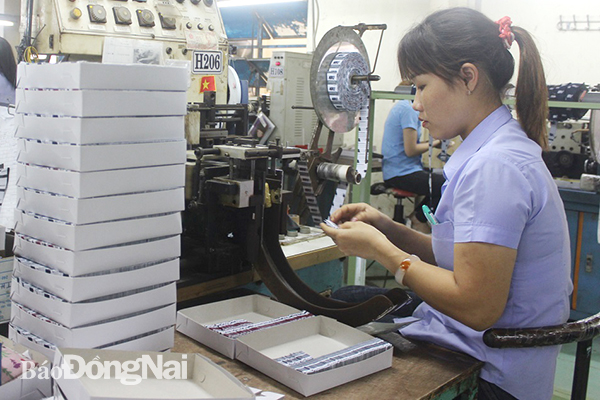 Công ty TNHH Dệt nhãn Junmay ở Khu công nghiệp Sông Mây (H.Trảng Bom) sản xuất các loại nhãn để xuất khẩu vào ASEAN, châu Âu